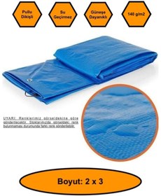 Resim NetBazaars EBATLI BRANDA, 2X3 ÇADIR 140 GR/M2 SU GEÇİRMEZ KAMYON SAMAN İNŞAAT GÖLGEEME ÇADIRI 