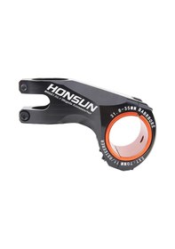 Resim Yaozixa Honsun Xc Dağ Bisikleti Alüminyum Direk Kolu -17 Derece Cnc İşlemli 31.8/35mm 70mm Ultra Hafif Siyah Siyah 