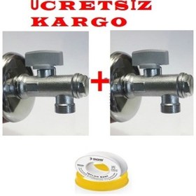 Resim Filtreli Musluk Taharet Musluk 2 Adet Krom 