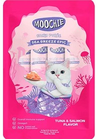 Resim Moochie Ton Balıklı Somonlu Sıvı Kedi Ödülü 5 x 15 G 