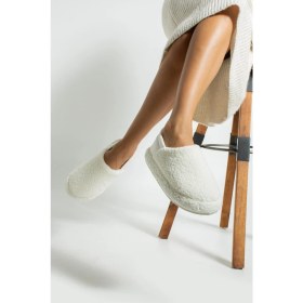 Resim Trios Shoes Kadın Lastikli Kaymaz Taban Peluş Ev Botu Panduf TS1153 