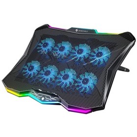 Resim Frostcore X8 Rgb 8 Fanlı 10 Rgb Modlu 9-17 Notebook Soğutucu Stand Laptop Soğutucu 