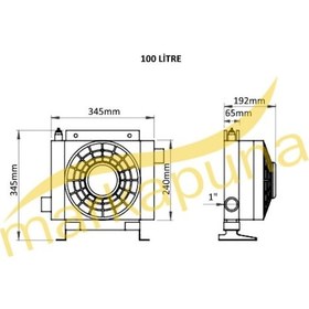 Resim Mar 100 Litre Fanlı Hidrolik Ideal 40-50 Yağ Soğutucu Radya - 547943082 