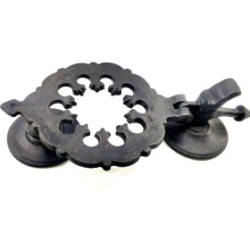 Resim Antika Tarz Dekoratif Pirinç Osmanlı Kapı Tokmağı, Taktak - 265X75MM, Oksit 