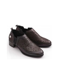 Resim Mammamia D24ya-640 Kısa Topuk Delikli Deri Kadın Ayakkabı Siyah 