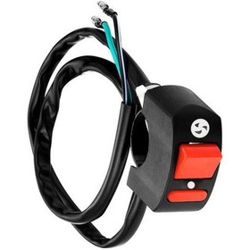 Resim Motosiklet Gidon Sis Işık Düğmesi Anahtarı On-off Led Kafa Lambası Angel Eyes 