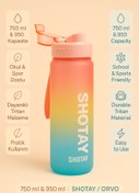 Resim ORVO Shotay 750 ml Su Matarası – Kilitli Kapaklı, Ağızlıklı, Askılı Spor Matara (Degradeli Renk) ST-7216 