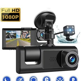 Resim S-1 1080p Araç İçi Kamera 3 Kameralı Ön-iç - Geri Görüş Kamera 