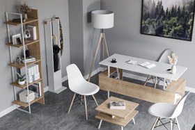 Resim LAGOMOOD İRONY JOLİNE OFİS TAKIMI, MEŞE BEYAZ 