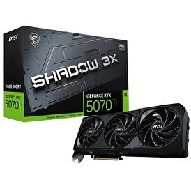 Resim MSI GeForce RTX 5070 Ti 16G SHADOW 3X OC 16 GB GDDR7 256 Bit 1xHDMI 3xDP Ekran Kartı 