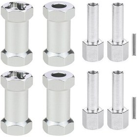 Resim Kosona Alüminyum 12mm Dış Çaplı 25mm Genişletilmiş Kombinasyon, 1/10 Axial Scx10 D90 90046 Tamiya Mst Araçları İçin Gümüş 