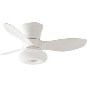 Resim LED Işıklı Tavan Vantilatörü, 3 Kanatlı, Sessiz Tersinir Motor, Uzaktan Kumandalı 