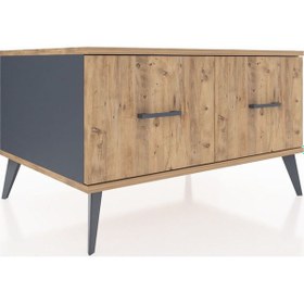 Resim Kronos Şifonyer 2 Çekmeceli 88x59x48 Antrasit-çam Çam 