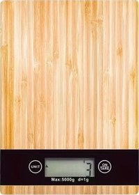Resim Crown Dijital Hassas Mutfak Tartısı - Terazisi-hassas Ölçüm 5kg Bambu Görünümlü 5468 Çok Renkli 