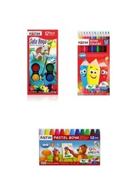 Resim Fatih Kuru Boya Pastel Boya Sulu Boya Set 12'li B.s Karışık 