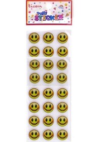 Resim Ticon Puffy Sticker Gülen Yüz - 6 Adet 