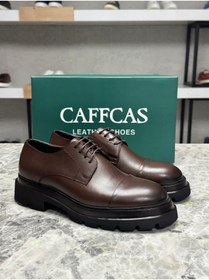 Resim Caffcas Hakiki Deri Kahverengi Oxford Günlük Erkek Ayakkabı 1405-42 