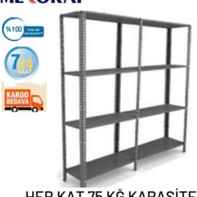 Resim Mekoraf Mekoraf 43 X 93 2 Metre 4 Katlı 2 Ünite Raf Sistemi 