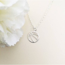 Resim N!da Jewelry 925 Ayar Gümüş Basketbol Kolye 