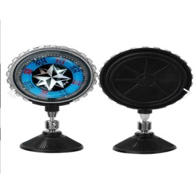 Resim EFGARAGE Araç Içi Büyük Boy Vantuzlu Pusula Mavi Işıklı 