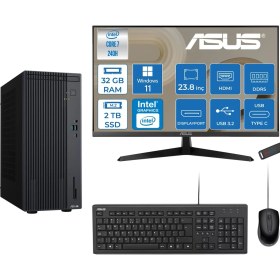 Resim Asus Expertcenter P500MV Intel® Core™ Ultra 7 240H 5.2ghz Aı 32GB Ddr5 2tb SSD 23.8"120Hz Intel® Graphics WIN11PRO Mini Tower Masaüstü Bilgisayar D724016512B0DP14+ZETTAUSBBELLEK 