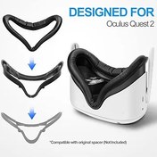 Resim SUPERUS Oculus Quest 2 için Yüz Arayüzü ve Yüz Kapağı Pedi, Ter Korumalı PU Köpük Yastık - Meta Quest 2 için VR Aksesuarları 