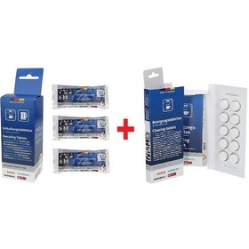 Resim Kahve Espresso Makinesi 10 Lu Temiz.Tableti + 6 Lı Kireç Çözücüsü 