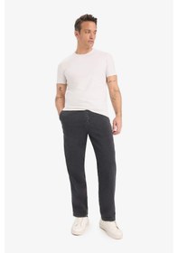 Resim DeFacto Slim Fit Dar Kesim Bisiklet Yaka Esnek Kumaş Kısa Kollu Tişört E2635AX25SMGR293 