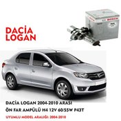 Resim DACİA LOGAN 2004-2010 ARASI ÖN FAR AMPÜLÜ H4 12V 60/55W P43T 