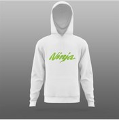 Resim Ninja Yazılı Beyaz Sweatshirt Modeli 