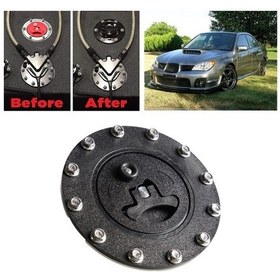 Resim Sones Araba Modifikasyonu Evrensel Yakıt Hücresi Gaz Tankı Doldurma Kapağı Somunlu Siyah 