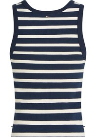 Resim Slım Henley Gb Scoop-nk Tank Top Kadın Mavi T-shirt - Ww0ww43920 Mavi 