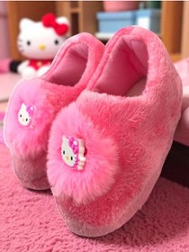 Resim MARKABONİ Kız Çocuk Pembe Kitty & Kromi Figürlü Kışlık Yumuşacık Ev Pandufu 