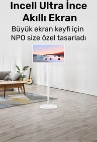 Resim NPO SW3293T 32'' Full HD 4/128GB Android Dokunmatik Şarjlı Taşınabilir Smart Led Ekran 