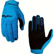 Resim Techbloom 2024 Rıval Ascent Flo Racing Eldiven Motocross Mountain Bisiklet Blue Xl Motor Dirt Bisiklet Motosiklet 