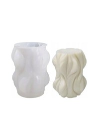 Resim Silikon Büyük Dalga Mum Kalıbı Sütun Mum Kalıbı 9.1x7.3 Cm 