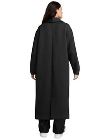 Resim Nike Sportswear Tech Fleece Womens Oversized Duster Jacket Oversize Kadın Uzun Ceket Siyah 