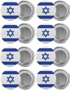 Resim Israil Bayrağı Çanta Rozeti Seti 8 Adet En Büyük Boy 5.8Cm Iğneli 