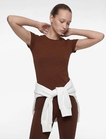 Resim Slim Fit Uzun Kollu Bisiklet Yaka Spor Tişört 