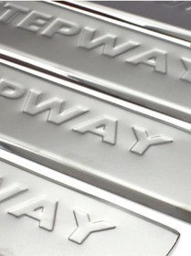 Resim Dacia Sandero Stepway 2013 Krom Kapı Eşiği 4 Parça Paslanmaz Çelik 