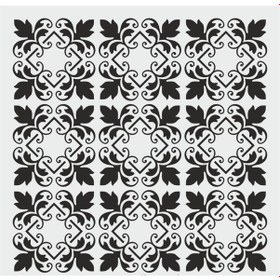 Resim Damask Desen Stencil Şablon 30X30 Da-064 