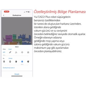 Resim Yui S7 Nomopzone Özellikli Akıllı Robot Vacuum & Mop Süpürge Beyaz(YUI TÜRKİYE GARANTİLİ) 