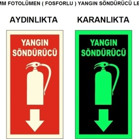 Resim İnterform Interform Fosforlu Yangın Söndürücü Levhası 5’li Set 