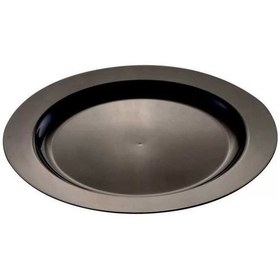 Resim Plastik Siyah Tabak 26 Cm - 10 Adet 