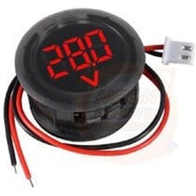 Resim Dc 4-100v Led Dijital Kırmızı Ekran Dairesel Voltmetre 
