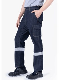 Resim Reflektörlü Kot Pantolon Lacivert 