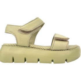 Resim Nubebe Top Level Deri Kız Çocuk Sandalet Olive 