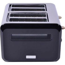 Resim Berghoff Gem Titan Parlak Gümüş Siyah Dört Dilim Ekmek Kızartma Makinesi 