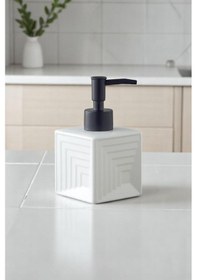 Resim Dekoratif Seramik Sıvı Sabunluk Beyaz 4857 Diğer 