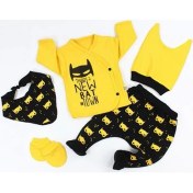 Resim Mi̇ki̇ Baby Yeni Doğan Bebek Hastane Çıkışı 5 Li Zıbın Seti Mini Zeyn Batman 
